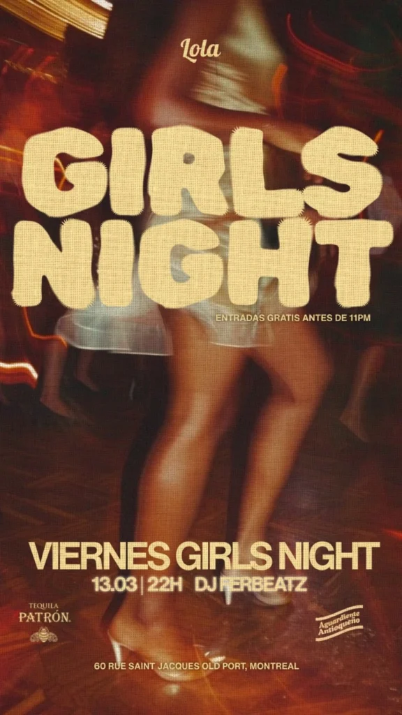 Ferbeatz DJ performing at the Girls Night Lola Bar crossover party in Montreal.