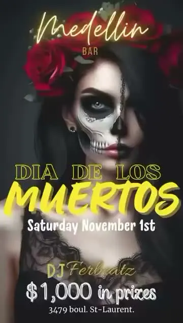 Día de los Muertos DJ Set at Medellin Bar Montreal
